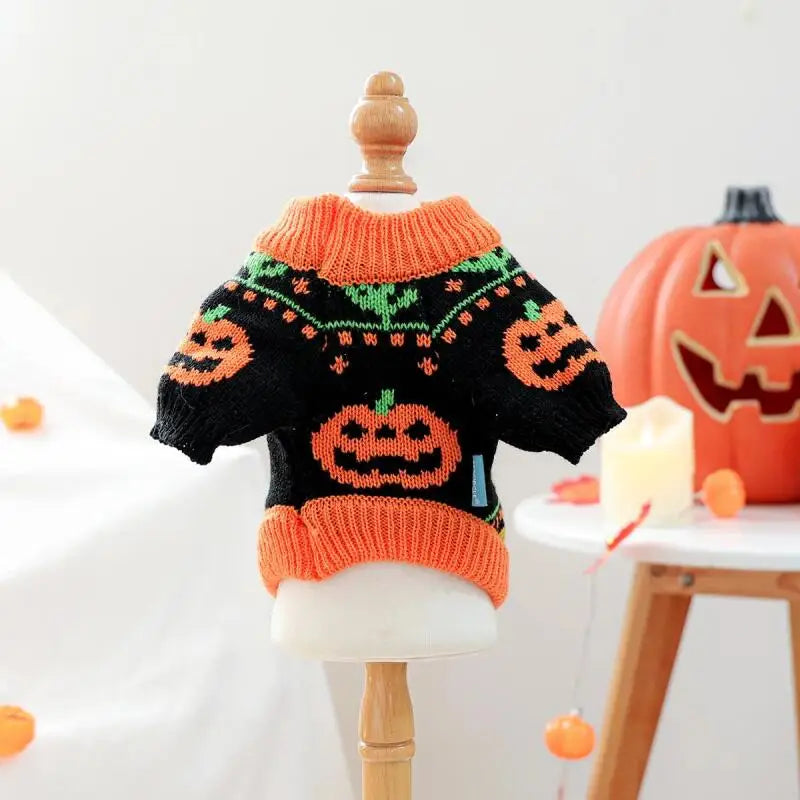 Pumpkin & Ghost Pet Sweater