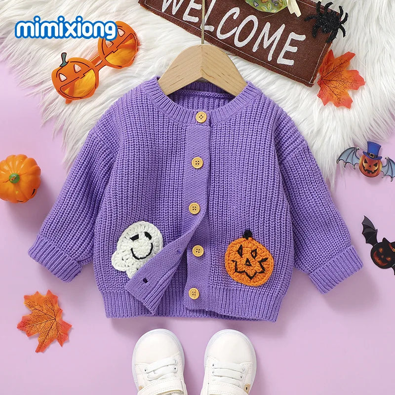 Ghost & Pumpkin Cardigan