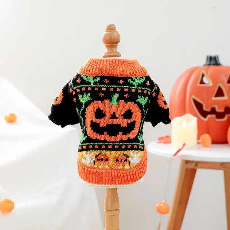 Pumpkin & Ghost Pet Sweater