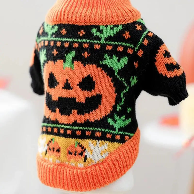 Pumpkin & Ghost Pet Sweater
