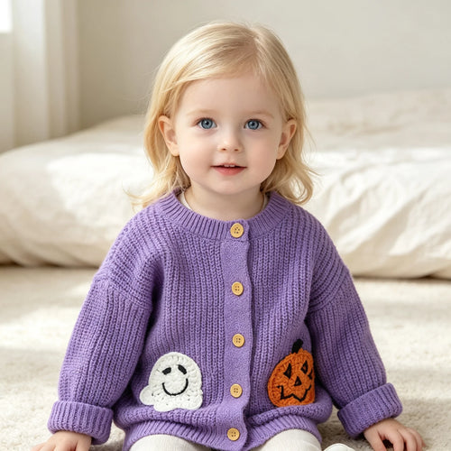 Ghost & Pumpkin Cardigan