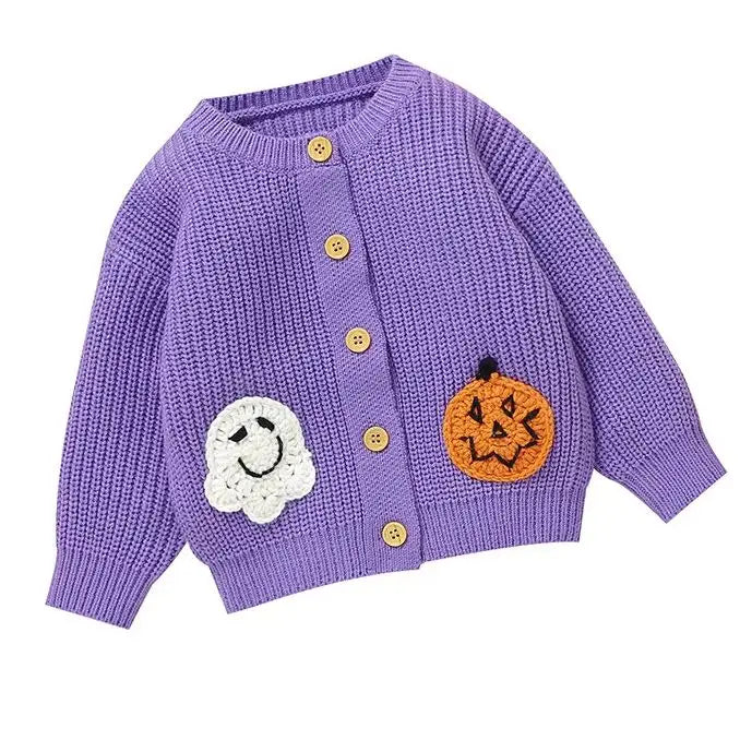 Ghost & Pumpkin Cardigan