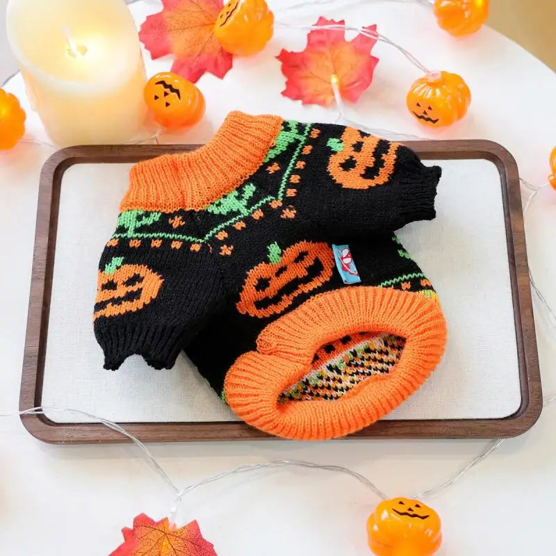 Pumpkin & Ghost Pet Sweater