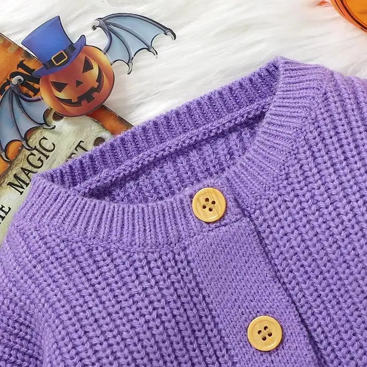 Ghost & Pumpkin Cardigan